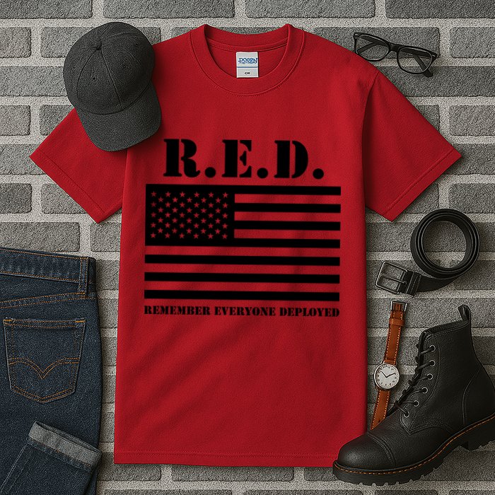 R.E.D. Friday | On Fridays We Wear Red | Remember Everyone Deployed Tall T-Shirt