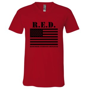 R.E.D. Friday | On Fridays We Wear Red | Remember Everyone Deployed V-Neck T-Shirt