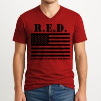 R.E.D. Friday | On Fridays We Wear Red | Remember Everyone Deployed V-Neck T-Shirt