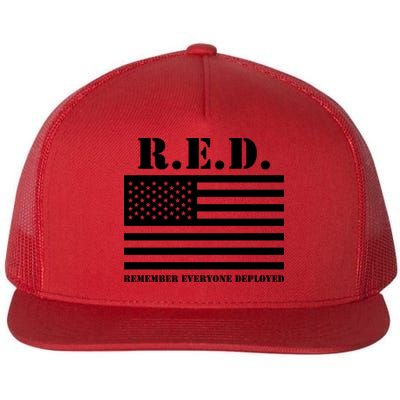 R.E.D. Friday | On Fridays We Wear Red | Remember Everyone Deployed Flatbill Hat