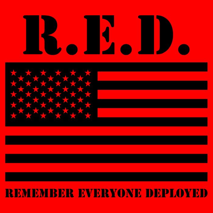 R.E.D. Friday | On Fridays We Wear Red | Remember Everyone Deployed Flat Bill Trucker Hat