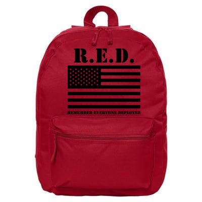 R.E.D. Friday | On Fridays We Wear Red | Remember Everyone Deployed 16 in Basic Backpack