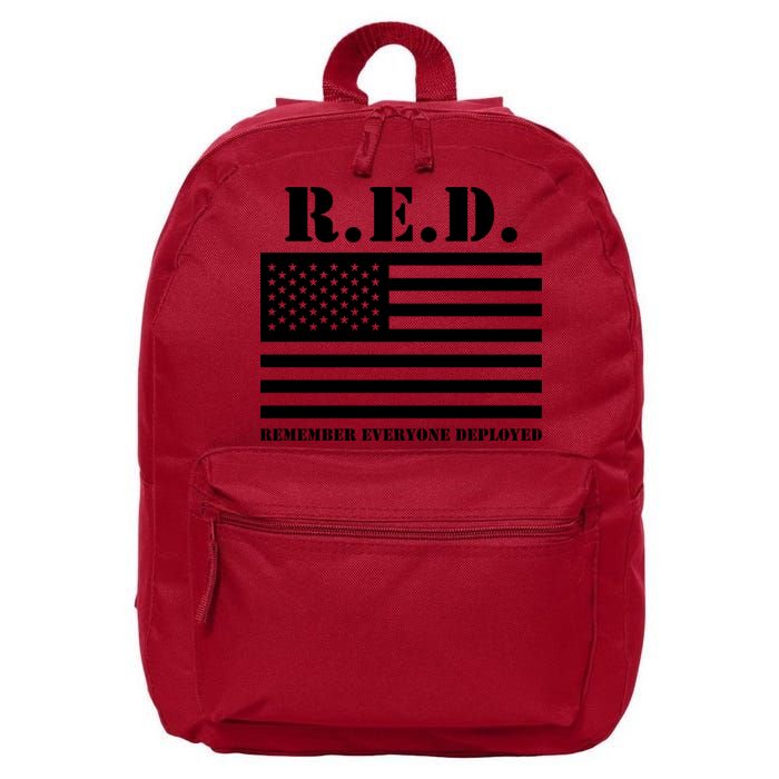 R.E.D. Friday | On Fridays We Wear Red | Remember Everyone Deployed 16 in Basic Backpack