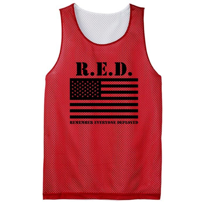 R.E.D. Friday | On Fridays We Wear Red | Remember Everyone Deployed Mesh Reversible Basketball Jersey Tank