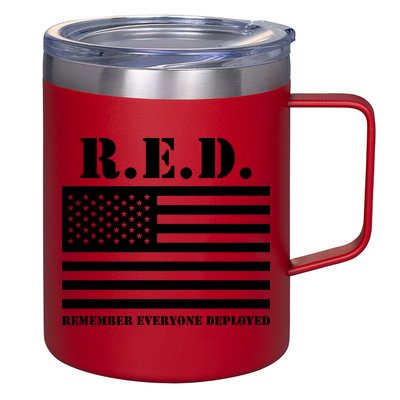 R.E.D. Friday | On Fridays We Wear Red | Remember Everyone Deployed 12oz Stainless Steel Coffee Mug