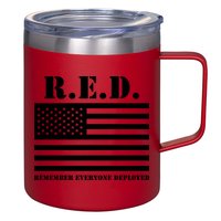 R.E.D. Friday | On Fridays We Wear Red | Remember Everyone Deployed 12oz Stainless Steel Coffee Mug