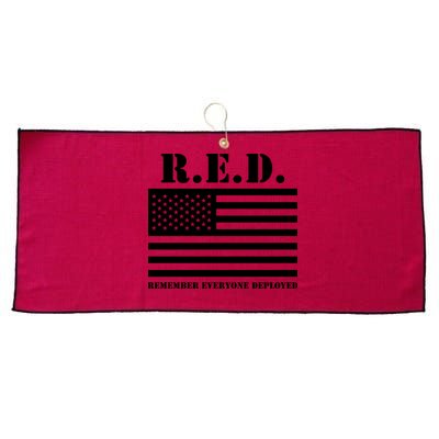 R.E.D. Friday | On Fridays We Wear Red | Remember Everyone Deployed Large Microfiber Waffle Golf Towel