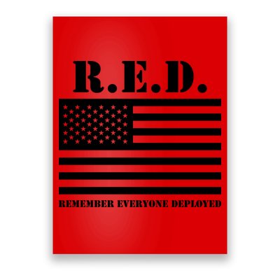 R.E.D. Friday | On Fridays We Wear Red | Remember Everyone Deployed Poster