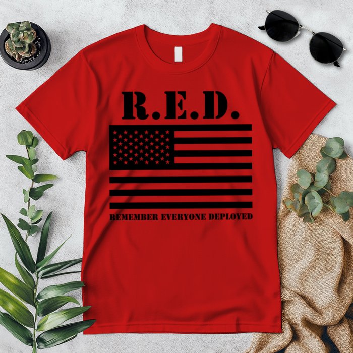 R.E.D. Friday | On Fridays We Wear Red | Remember Everyone Deployed Premium T-Shirt