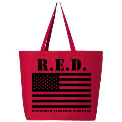 R.E.D. Friday | On Fridays We Wear Red | Remember Everyone Deployed 25L Jumbo Tote