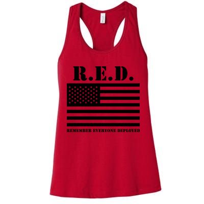 R.E.D. Friday | On Fridays We Wear Red | Remember Everyone Deployed Womens Tank Top