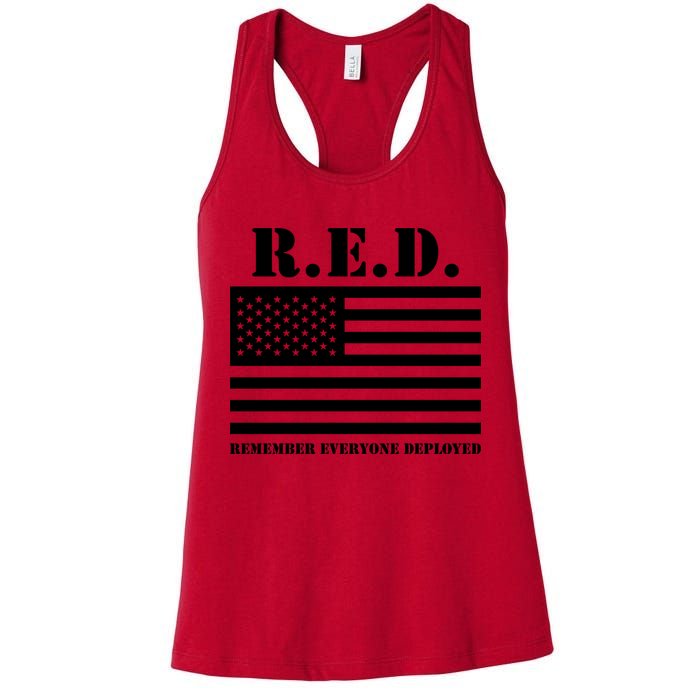 R.E.D. Friday | On Fridays We Wear Red | Remember Everyone Deployed Womens Tank Top