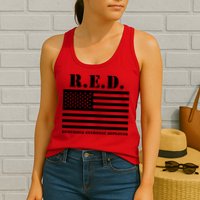 R.E.D. Friday | On Fridays We Wear Red | Remember Everyone Deployed Womens Tank Top