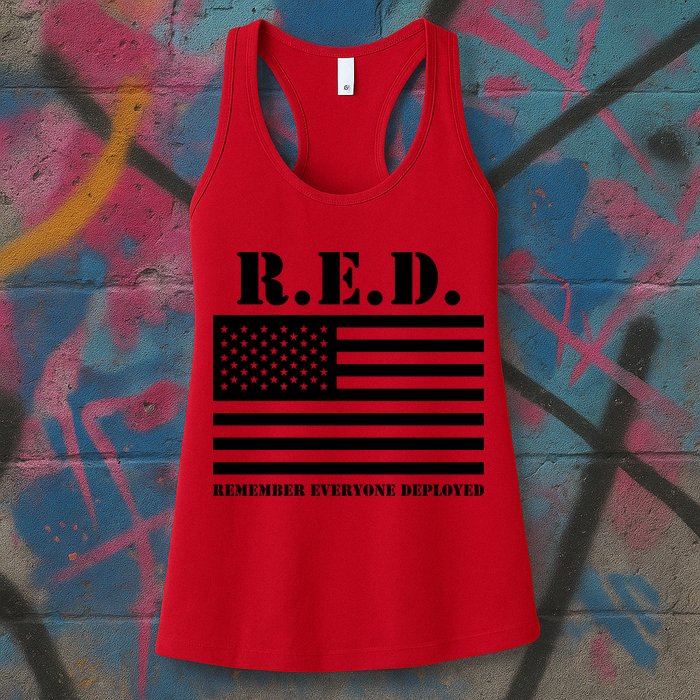 R.E.D. Friday | On Fridays We Wear Red | Remember Everyone Deployed Womens Tank Top