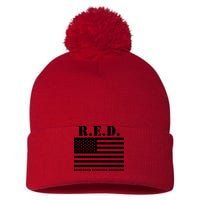 R.E.D. Friday | On Fridays We Wear Red | Remember Everyone Deployed Pom Pom 12in Knit Beanie