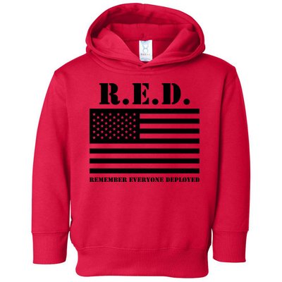 R.E.D. Friday | On Fridays We Wear Red | Remember Everyone Deployed Toddler Hoodie