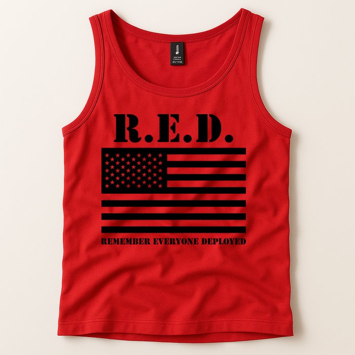 R.E.D. Friday | On Fridays We Wear Red | Remember Everyone Deployed Tank Top