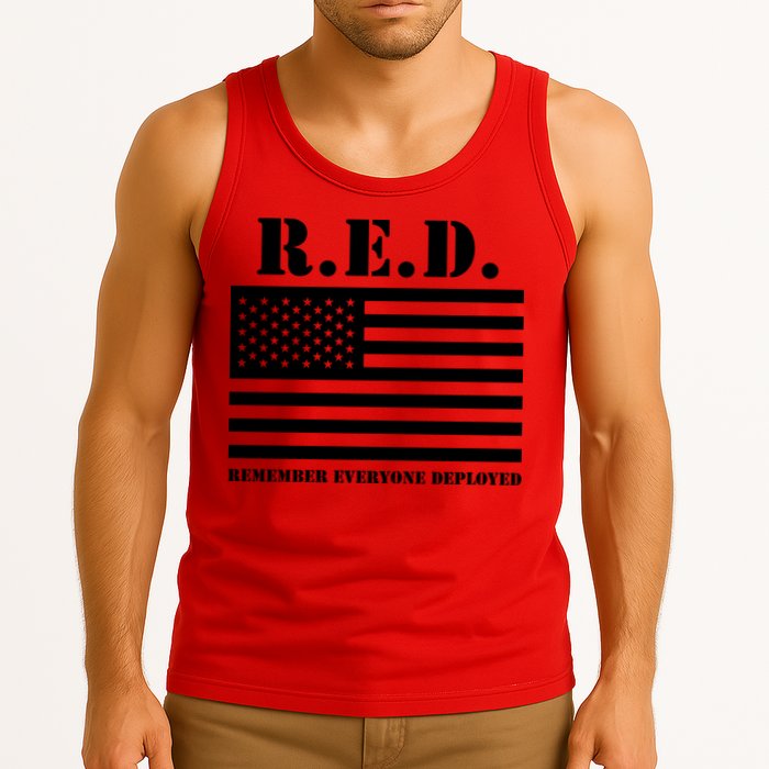 R.E.D. Friday | On Fridays We Wear Red | Remember Everyone Deployed Tank Top