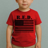 R.E.D. Friday | On Fridays We Wear Red | Remember Everyone Deployed Toddler T-Shirt
