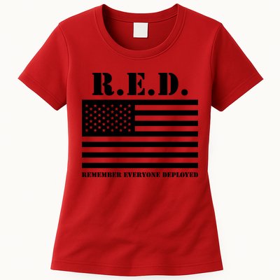 R.E.D. Friday | On Fridays We Wear Red | Remember Everyone Deployed Womens T-Shirt