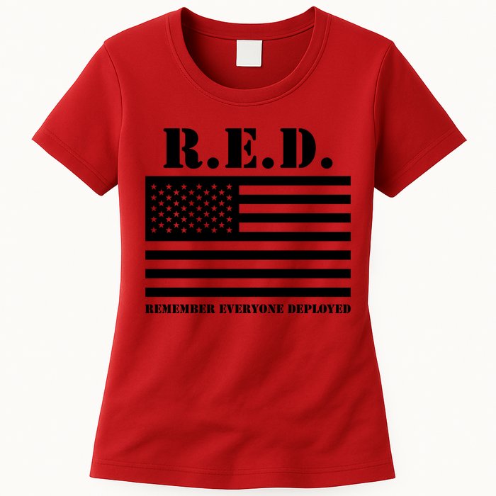 R.E.D. Friday | On Fridays We Wear Red | Remember Everyone Deployed Womens T-Shirt