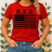 R.E.D. Friday | On Fridays We Wear Red | Remember Everyone Deployed Womens T-Shirt