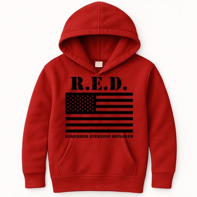 R.E.D. Friday | On Fridays We Wear Red | Remember Everyone Deployed Kids Hoodie