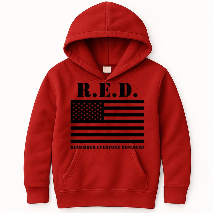 R.E.D. Friday | On Fridays We Wear Red | Remember Everyone Deployed Kids Hoodie