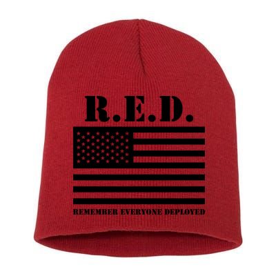 R.E.D. Friday | On Fridays We Wear Red | Remember Everyone Deployed Short Acrylic Beanie