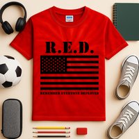 R.E.D. Friday | On Fridays We Wear Red | Remember Everyone Deployed Kids Tie-Dye T-Shirt