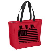 R.E.D. Friday | On Fridays We Wear Red | Remember Everyone Deployed Zip Tote Bag