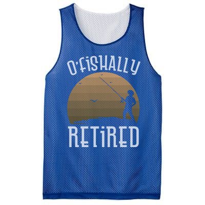 Retirement Fishing Officially Ofishally Retired Fisherman Funny Gift Mesh Reversible Basketball Jersey Tank