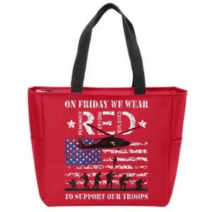 Red Friday | On Fridays We Wear Red Zip Tote Bag