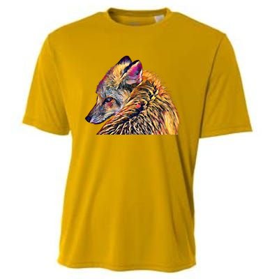 Red Fox Oil Paint Filter Fox Lover Great Gift Cooling Performance Crew T-Shirt