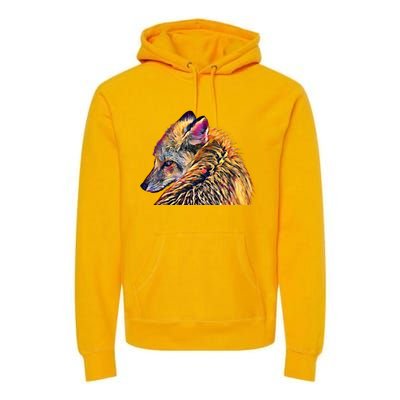 Red Fox Oil Paint Filter Fox Lover Great Gift Premium Hoodie