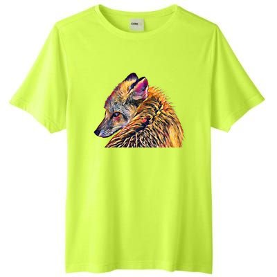 Red Fox Oil Paint Filter Fox Lover Great Gift Tall Fusion ChromaSoft Performance T-Shirt