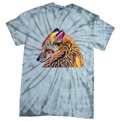 Red Fox Oil Paint Filter Fox Lover Great Gift Tie-Dye T-Shirt