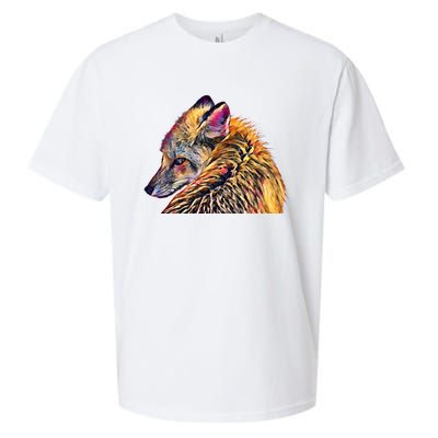 Red Fox Oil Paint Filter Fox Lover Great Gift Sueded Cloud Jersey T-Shirt