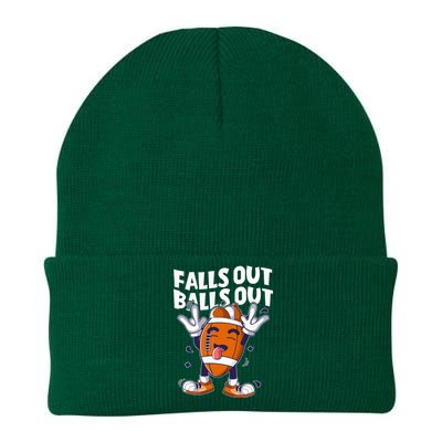 Retro Falls Out Balls Out Football Vintage Thanksgiving Knit Cap Winter Beanie