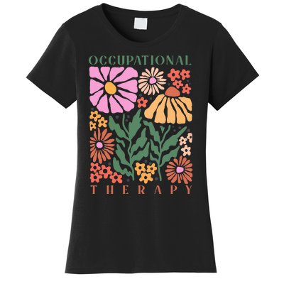 Retro floral Occupational Therapy therapist OT life Women's T-Shirt