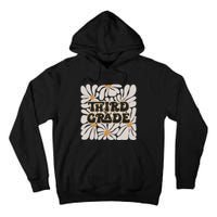 Retro Flower Power Squared Third 3rd Grade Back To School Tall Hoodie