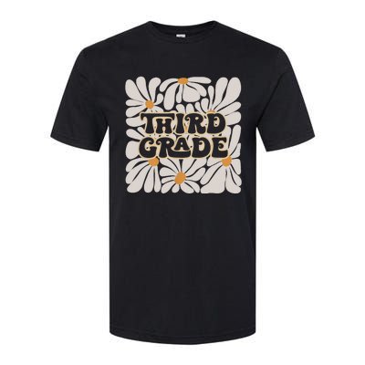 Retro Flower Power Squared Third 3rd Grade Back To School Softstyle CVC T-Shirt