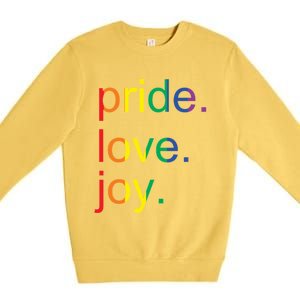 Rainbow Flag Pride Gay Lgbtq+ Gift Premium Crewneck Sweatshirt