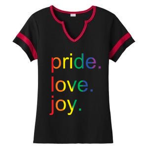 Rainbow Flag Pride Gay Lgbtq+ Gift Ladies Halftime Notch Neck Tee