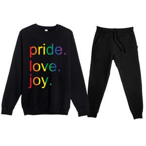 Rainbow Flag Pride Gay Lgbtq+ Gift Premium Crewneck Sweatsuit Set