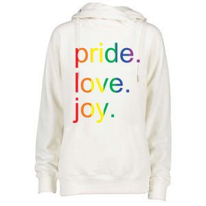 Rainbow Flag Pride Gay Lgbtq+ Gift Womens Funnel Neck Pullover Hood