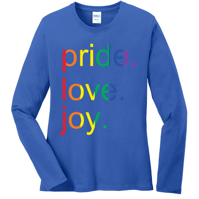 Rainbow Flag Pride Gay Lgbtq+ Gift Ladies Long Sleeve Shirt