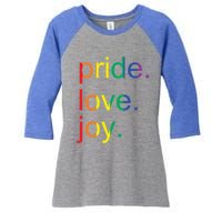 Rainbow Flag Pride Gay Lgbtq+ Gift Women's Tri-Blend 3/4-Sleeve Raglan Shirt