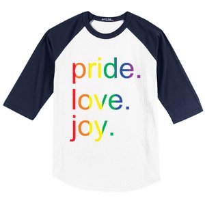 Rainbow Flag Pride Gay Lgbtq+ Gift Baseball Sleeve Shirt