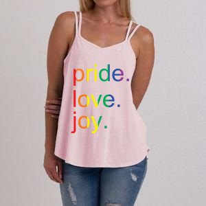 Rainbow Flag Pride Gay Lgbtq+ Gift Women's Strappy Tank